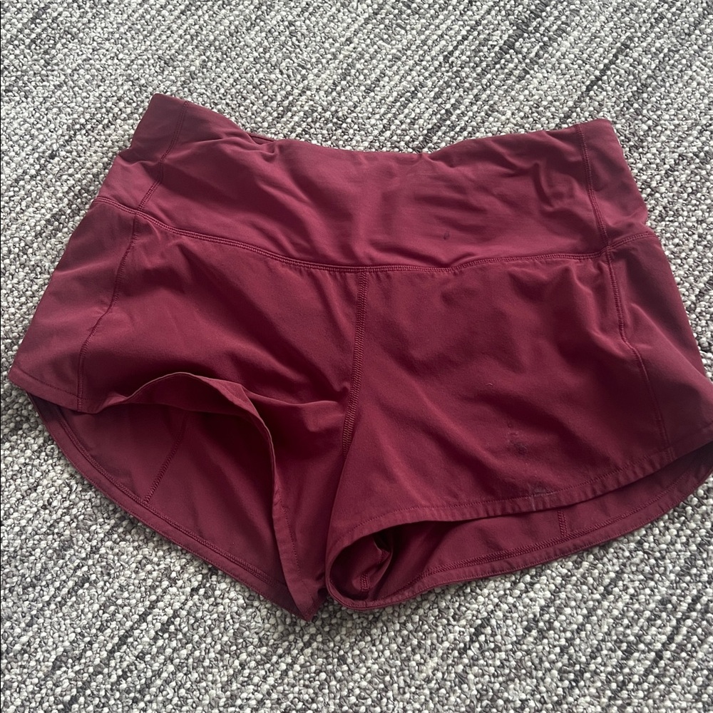 Lululemon Maroon Athletic Shorts